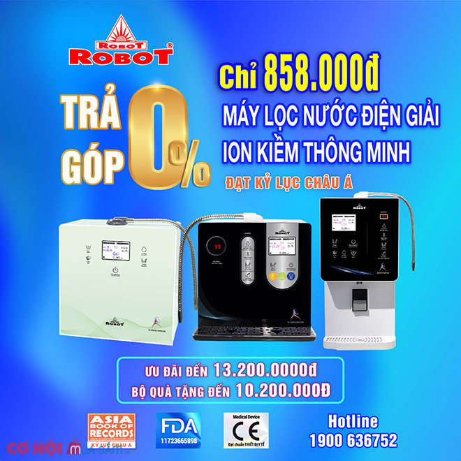 Chỉ 858.000đ/tháng sở hữu ngay máy lọc nước điện giải thông minh - Ảnh 1 Chỉ 858.000đ/tháng sở hữu ngay máy lọc nước điện giải thông minh - Ảnh 1