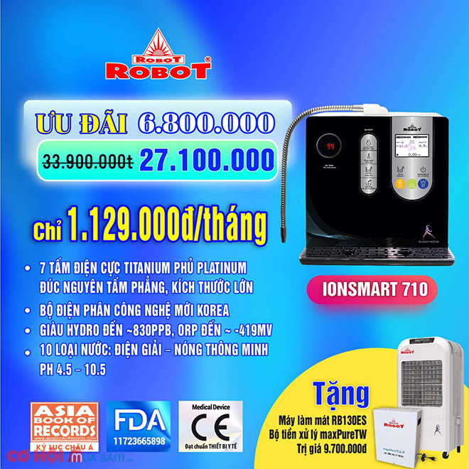 Chỉ 858.000đ/tháng sở hữu ngay máy lọc nước điện giải thông minh - Ảnh 3 Chỉ 858.000đ/tháng sở hữu ngay máy lọc nước điện giải thông minh - Ảnh 3