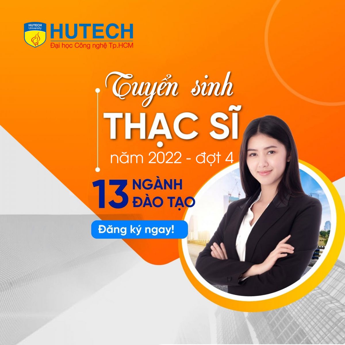 HUTECH tuyển sinh Thạc sĩ năm 2022 - đợt 4 với 13 chuyên ngành - Ảnh 1