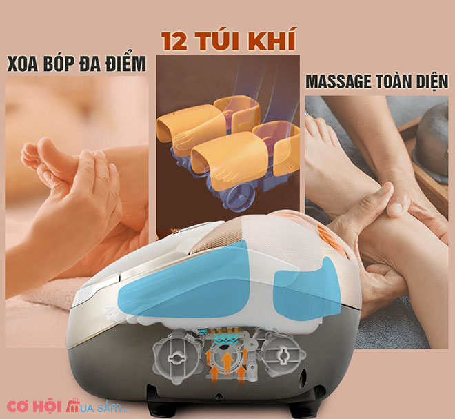 Giới thiệu máy massage chân đa năng chất lượng OKACHI JP-850 - Ảnh 3