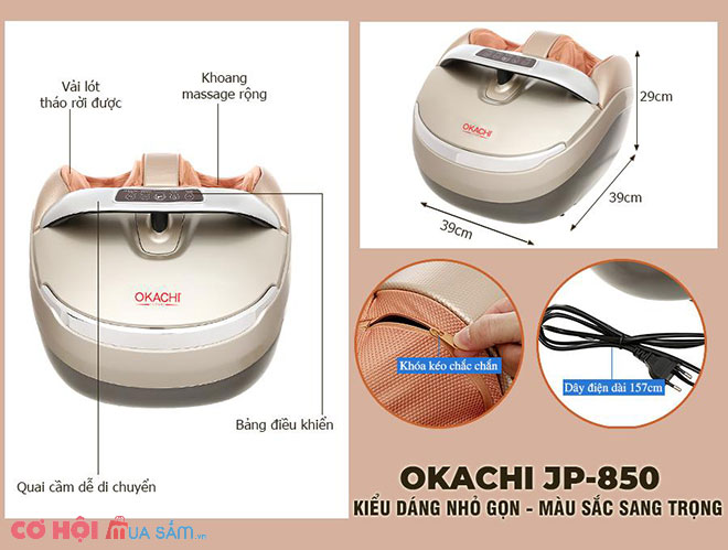 Giới thiệu máy massage chân đa năng chất lượng OKACHI JP-850 - Ảnh 6