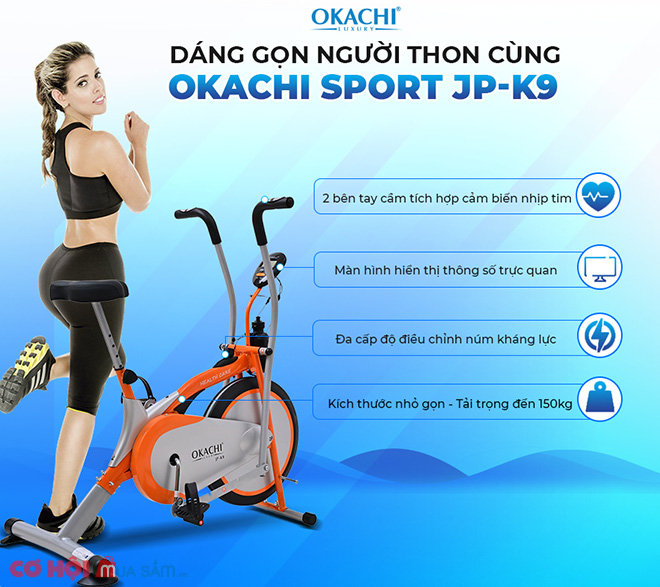 Xe đạp tập thể dục OKACHI SPORT JP-K9 (cao cấp) - Ảnh 2