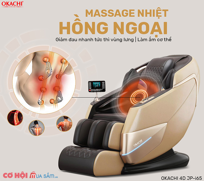 Ghế massage toàn thân OKACHI 4D JP-i65 cao cấp - Ảnh 7