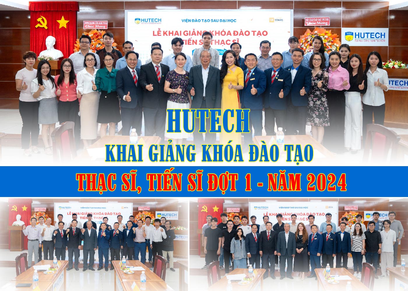 HUTECH khai giảng khóa đào tạo thạc sĩ, tiến sĩ đợt 1 - năm 2024 - ảnh 1