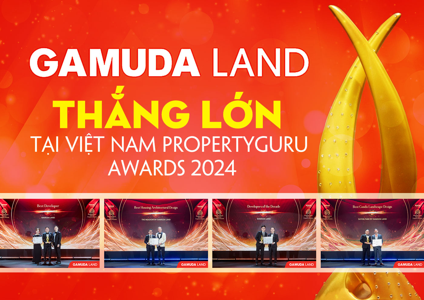 Gamuda Land thắng lớn tại Việt Nam Property Guru Awards 2024 - ảnh 1