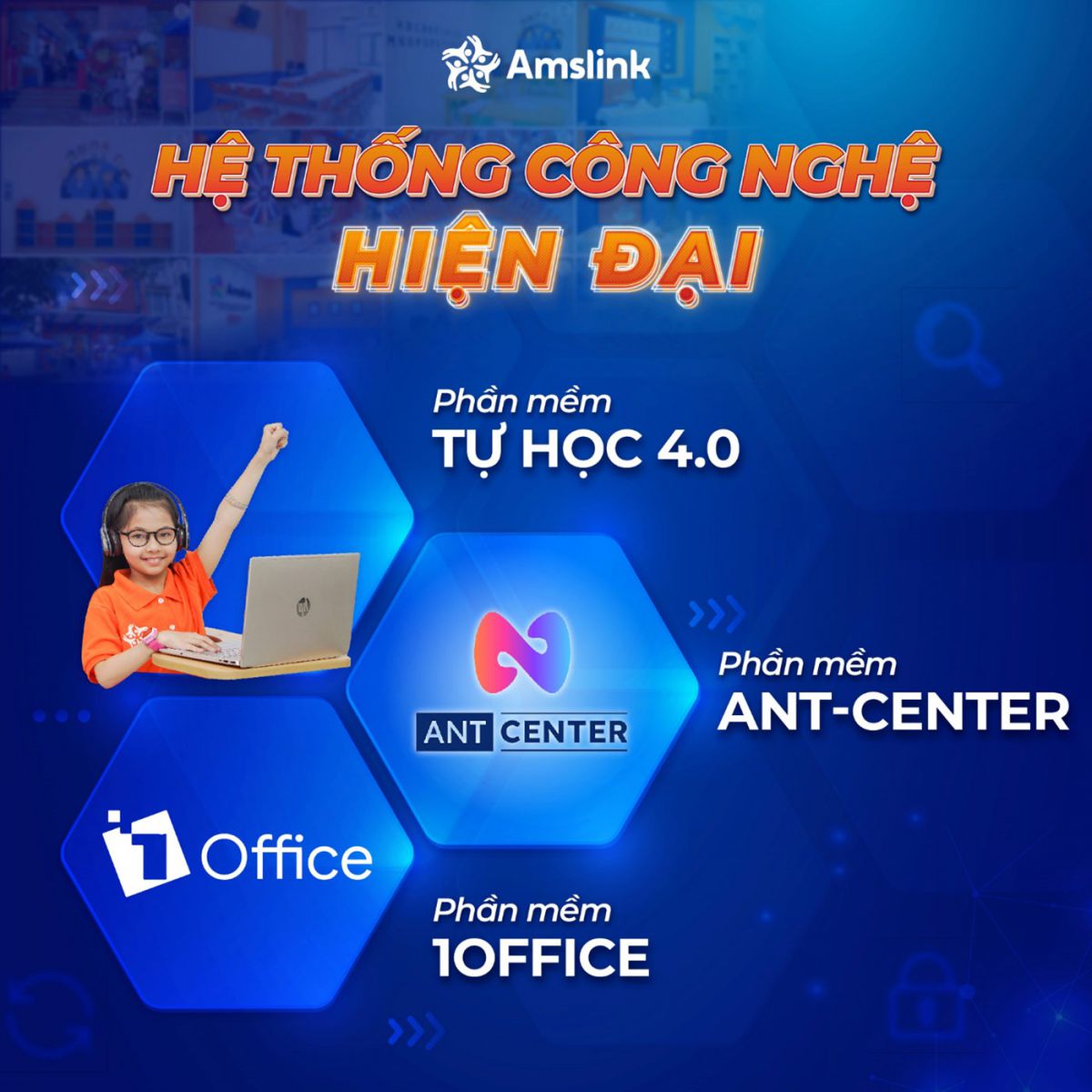Hệ thống Amslink đồng hành cùng trẻ chinh phục Anh ngữ toàn diện Hệ thống Amslink đồng hành cùng trẻ chinh phục Anh ngữ toàn diện