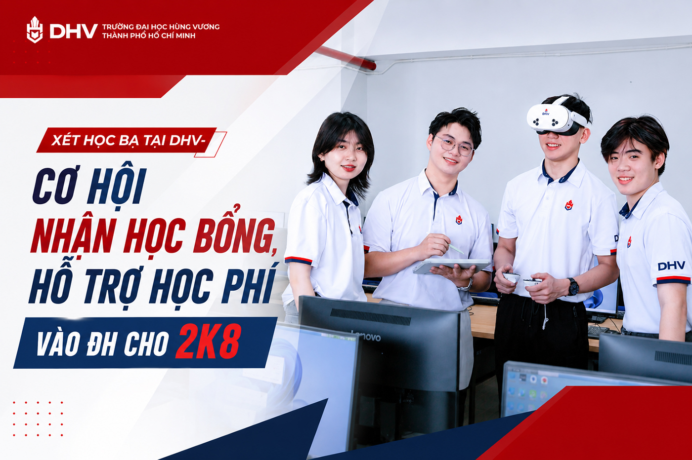 Xét học bạ tại DHV - Cơ hội nhận học bổng, hỗ trợ học phí vào ĐH cho 2K8 - Ảnh 1