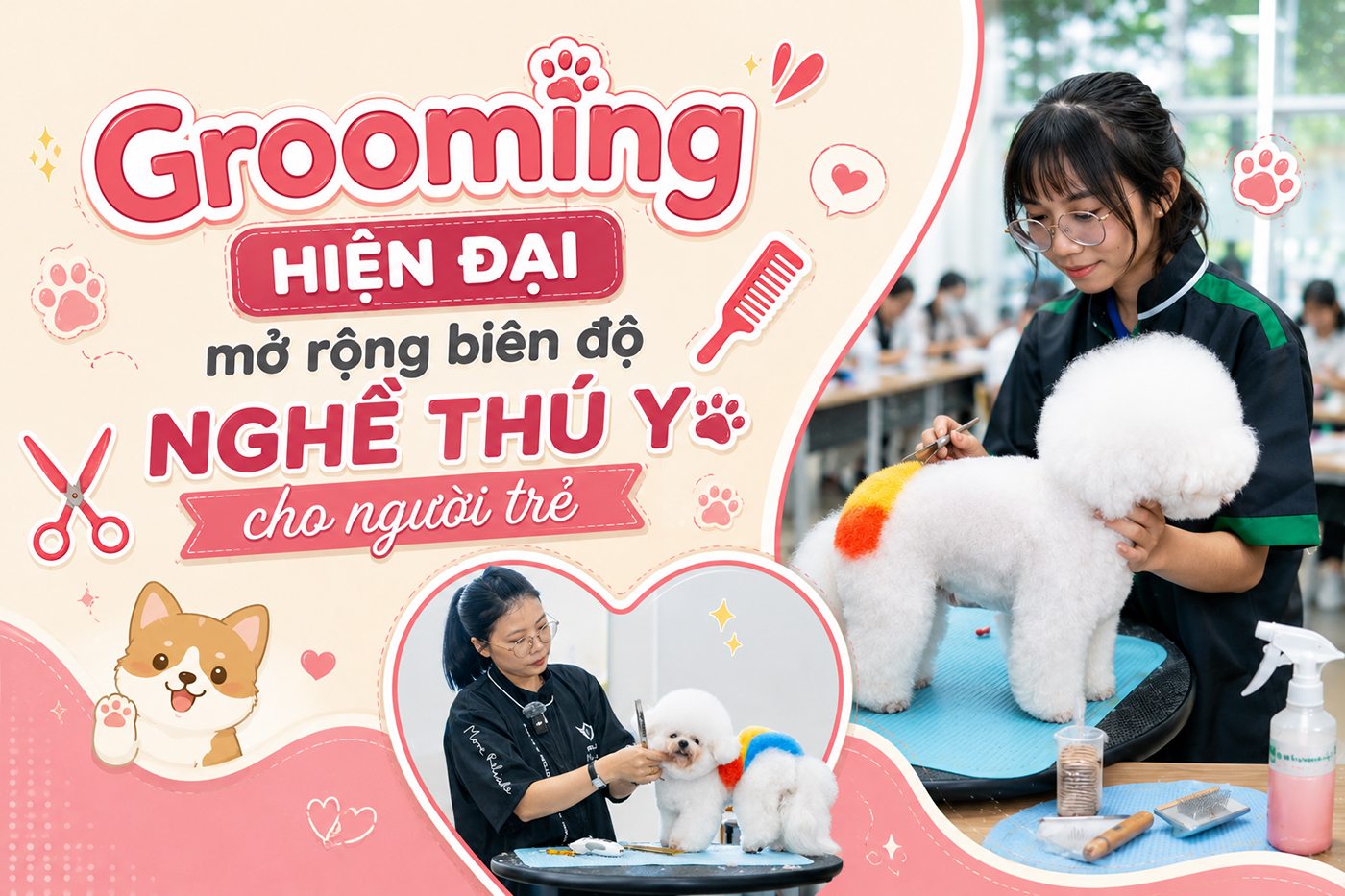 Grooming hiện đại mở rộng biên độ nghề Thú y cho người trẻ - Ảnh 1