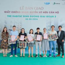 The Habitat Bình Dương trao sổ hồng cho cư dân sau 6 tháng bàn giao