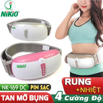 Đai massage bụng pin sạc rung lắc thế hệ mới Nikio NK-169DC