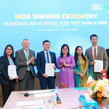 Hunghau Education, ICDL và VMB Việt Nam ký kết hợp tác