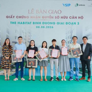 The Habitat Bình Dương trao sổ hồng cho cư dân sau 6 tháng bàn giao