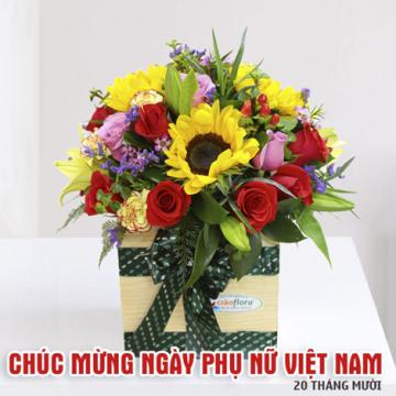 Giỏ hoa mừng ngày Phụ nữ Việt Nam 20-10