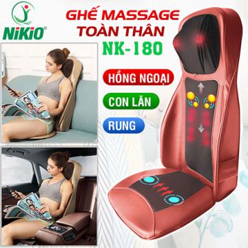 Ghế massage hồng ngoại xoa bóp day ấn rung 4D Nikio NK-180