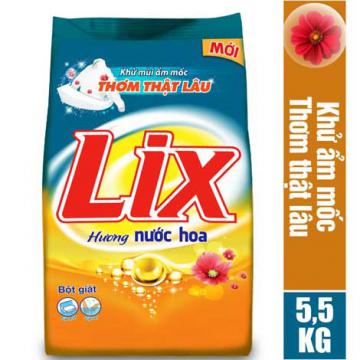 Bột giặt Lix đậm đặc hương hoa 5.5Kg khuyến mãi 115 ngàn