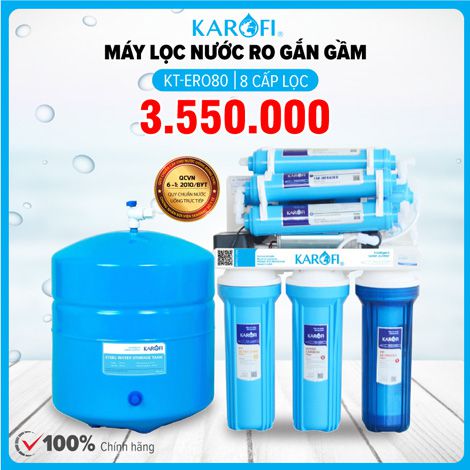Xả kho máy lọc nước RO KAROFI KT-ERO80 (8 cấp lọc)