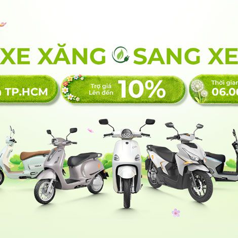 Yadea hỗ trợ người dùng chuyển đổi từ xăng sang xe điện