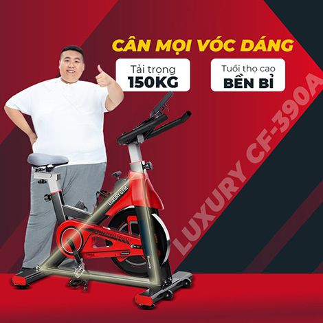 Giới thiệu mẫu xe đạp tập thể dục Califit Luxury CF-390A (màu đỏ)