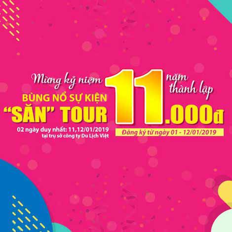 Du Lịch Việt dành tặng 1.100 vé dịch vụ tour 11.000 đồng