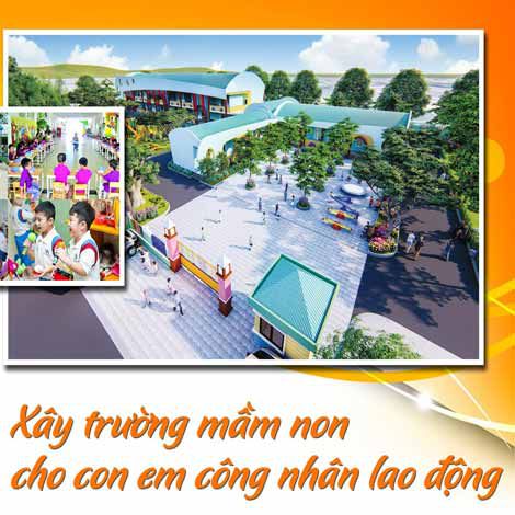 Kim Oanh Group xây trường mầm non cho con em công nhân LĐ