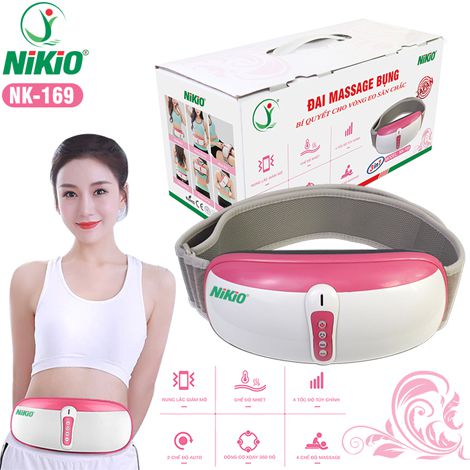 Máy massage bụng rung lắc xoay day ấn, thế hệ mới Nikio NK-169