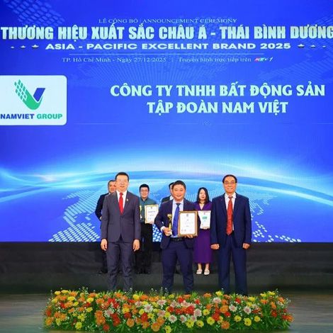 Nam Việt Group đạt Top 10 Nhà môi giới Bất động sản Xuất sắc 2025