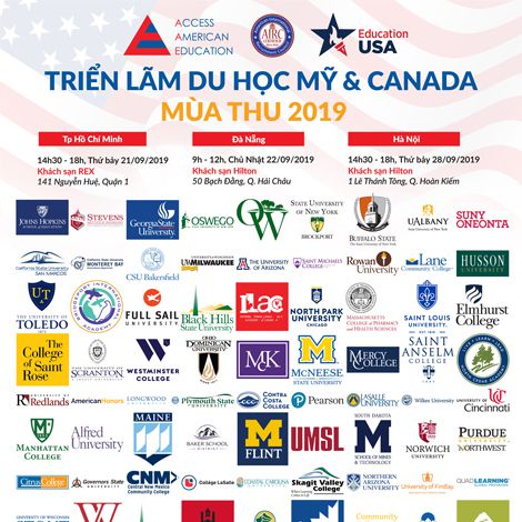 Triển lãm du học Mỹ và Canada toàn quốc mùa Thu 2019