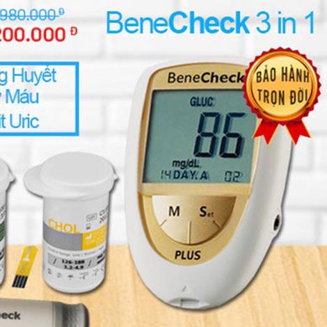 Máy đo đường huyết - mỡ máu - acid uric gút
