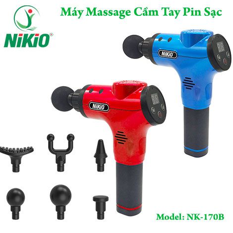 Máy massage cầm tay pin sạc Nhật Bản Nikio NK-170B - 5 kiểu đấm