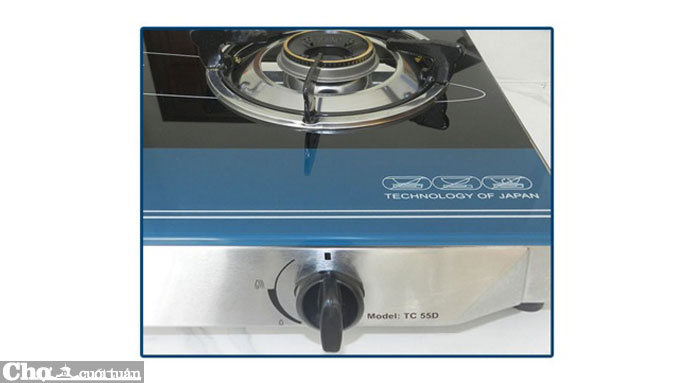 Bếp gas Taco TC 55D, khung inox chén đồng Bếp gas Taco TC 55D, khung inox chén đồng