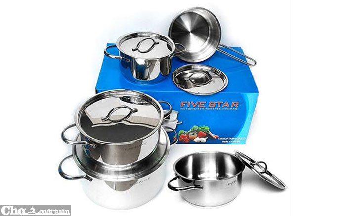 Bộ nồi cao cấp Kit Fivestar inox 10 món - FS10C