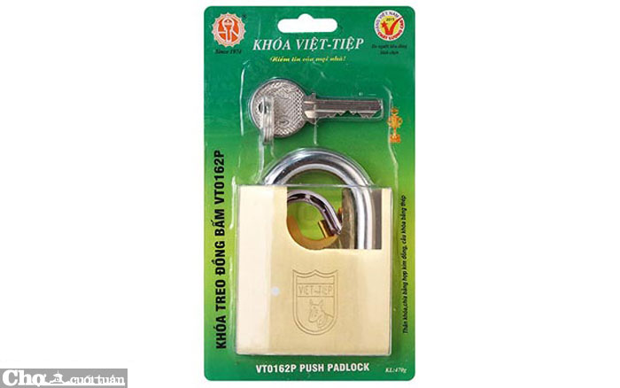 Khóa cửa chống trộm Việt Tiệp đồng bấm VT0162P