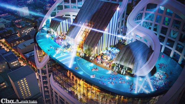 Trải nghiệm với hồ bơi vô cực đáy kính tại Panorama Nha Trang