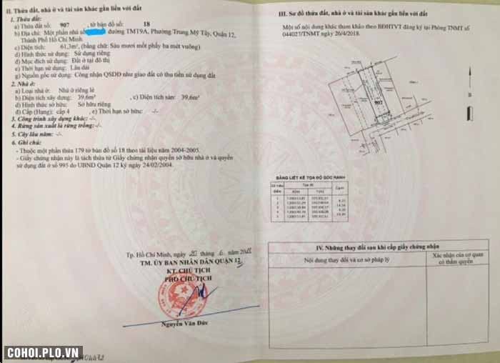 Chính chủ cần bán 3 lô đất liền nhau ở Q.12