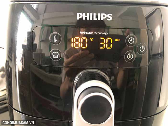 Nồi chiên không dầu Philips HD9643 chính hãng - Ảnh 7 Nồi chiên không dầu Philips HD9643 chính hãng - Ảnh 7
