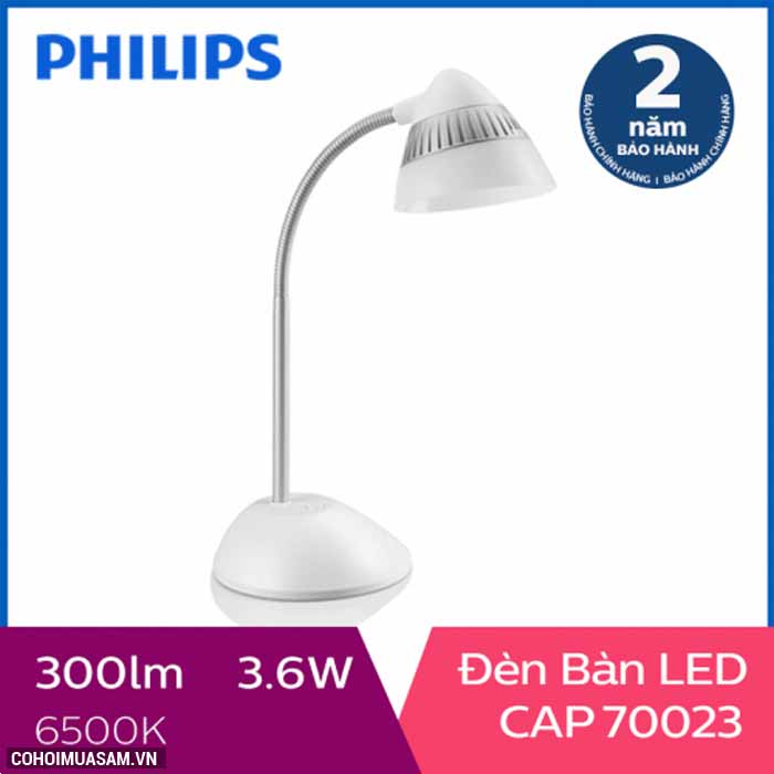 Đèn bàn học giúp chống cận LED Philips CAP 70023 4.5W - Ảnh 1 Đèn bàn học giúp chống cận LED Philips CAP 70023 4.5W - Ảnh 1