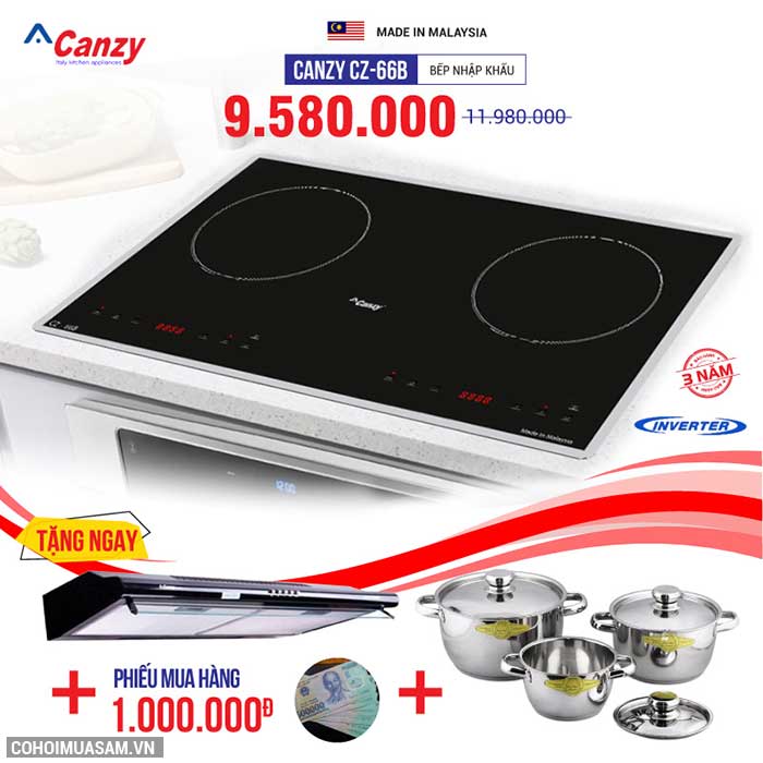Bếp từ 2 lò cảm ứng Canzy CZ-66B - Ảnh 1 Bếp từ 2 lò cảm ứng Canzy CZ-66B - Ảnh 1
