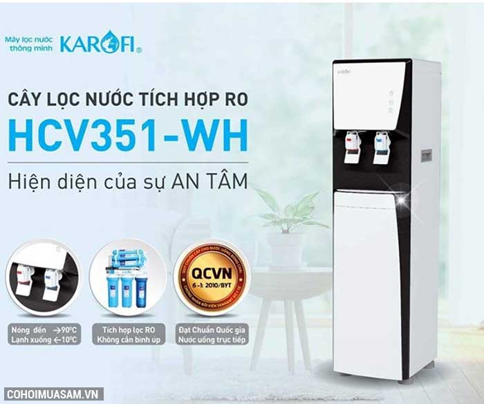 Máy lọc nước RO nóng lạnh 2 vòi KAROFI HCV351-WH - Ảnh 1 Máy lọc nước RO nóng lạnh 2 vòi KAROFI HCV351-WH - Ảnh 1