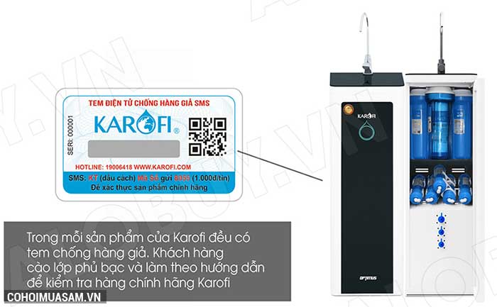 Máy lọc nước RO KAROFI OPTIMUS s1 O-s128 (8 cấp lọc) - Ảnh 3 Máy lọc nước RO KAROFI OPTIMUS s1 O-s128 (8 cấp lọc) - Ảnh 3