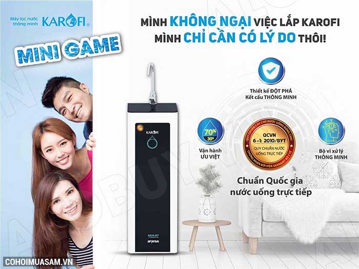 Máy lọc nước RO KAROFI OPTIMUS s1 O-s128 (8 cấp lọc) - Ảnh 9 Máy lọc nước RO KAROFI OPTIMUS s1 O-s128 (8 cấp lọc) - Ảnh 9