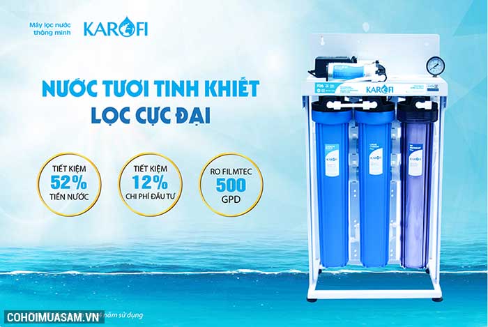 Máy lọc nước RO không tủ bán công nghiệp KAROFI KT-KB30 - Ảnh 5 Máy lọc nước RO không tủ bán công nghiệp KAROFI KT-KB30 - Ảnh 5