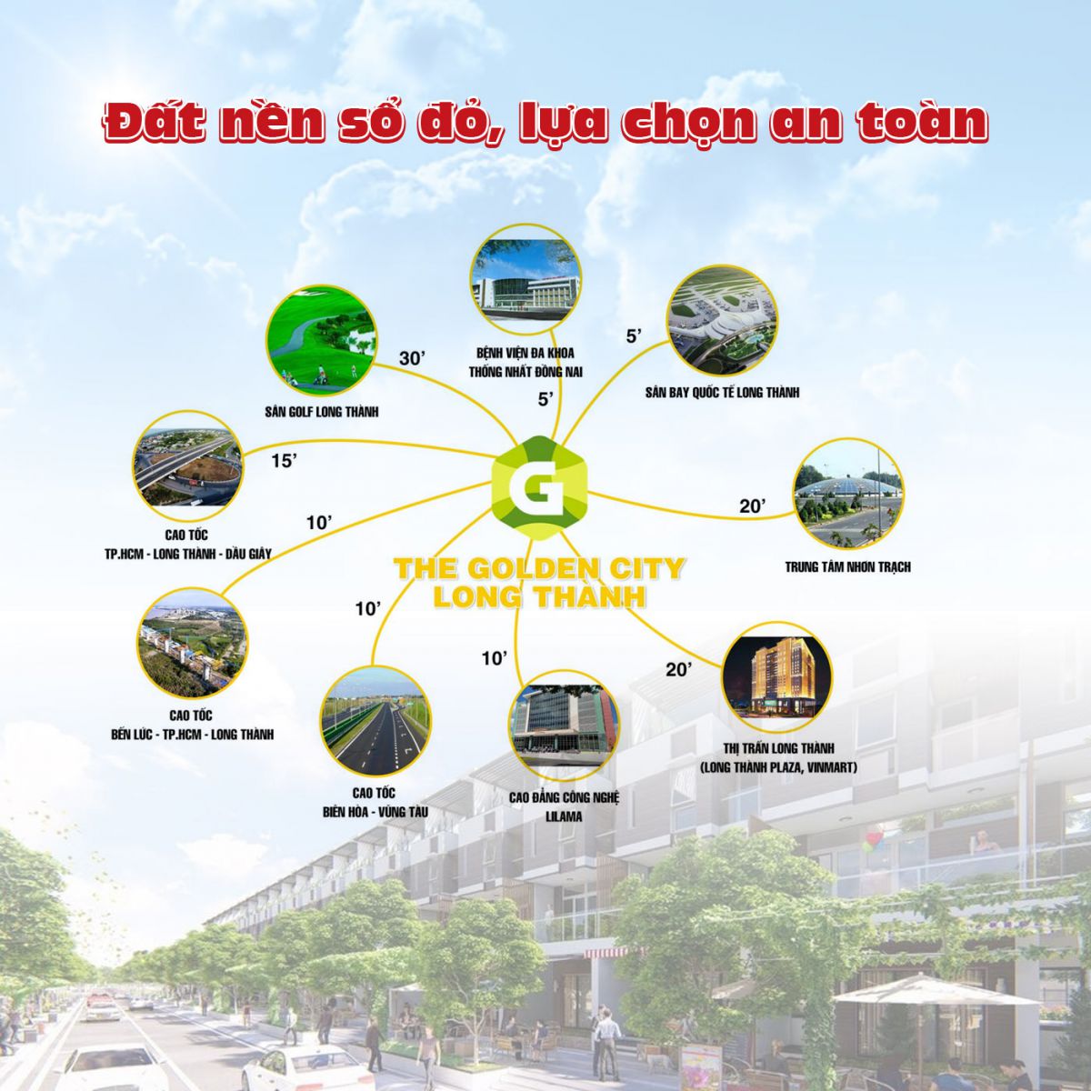 The Golden City Long Thành - đất nền sổ đỏ, lựa chọn an toàn - Ảnh 1 The Golden City Long Thành - đất nền sổ đỏ, lựa chọn an toàn - Ảnh 1