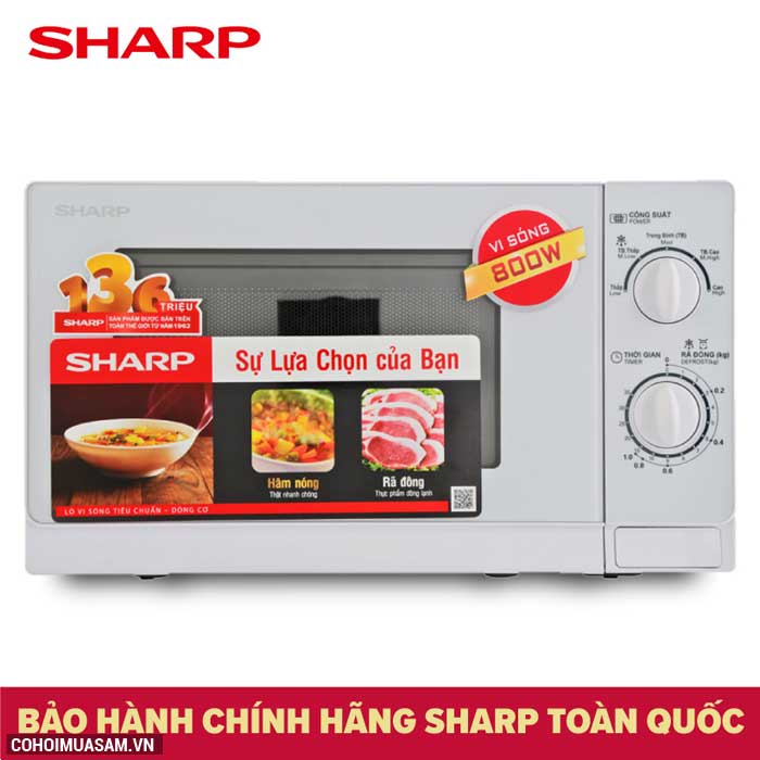 Xả kho lò vi sóng Sharp R-201VN-W giá từ 1.090.000đ - Ảnh 1 Xả kho lò vi sóng Sharp R-201VN-W giá từ 1.090.000đ - Ảnh 1