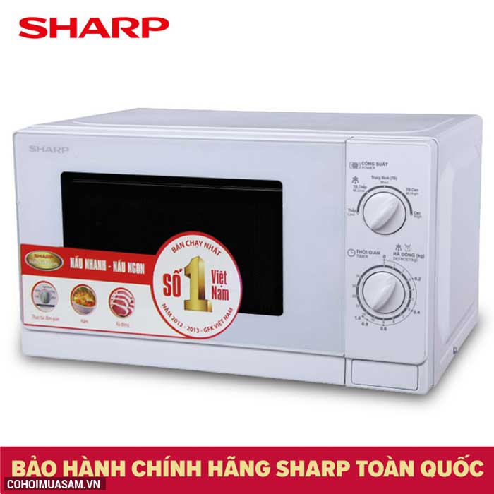 Xả kho lò vi sóng Sharp R-201VN-W giá từ 1.090.000đ - Ảnh 4 Xả kho lò vi sóng Sharp R-201VN-W giá từ 1.090.000đ - Ảnh 4
