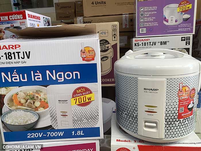 Xả kho nồi cơm điện Sharp KS-181TJV giá từ 445.000đ - Ảnh 2 Xả kho nồi cơm điện Sharp KS-181TJV giá từ 445.000đ - Ảnh 2