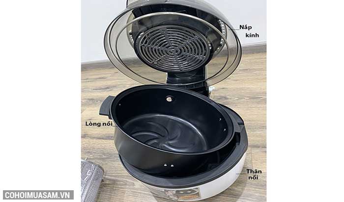 Nồi chiên không dầu Nagakawa NAG3302 - Ảnh 4 Nồi chiên không dầu Nagakawa NAG3302 - Ảnh 4