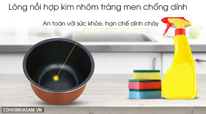 Xả kho nồi cơm điện tử Sharp KS-COM186EV-GL giá từ 985 ngàn - Ảnh 4 Xả kho nồi cơm điện tử Sharp KS-COM186EV-GL giá từ 985 ngàn - Ảnh 4