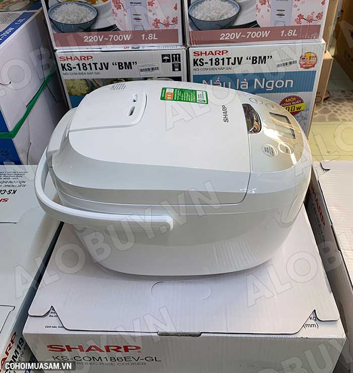 Xả kho nồi cơm điện tử Sharp KS-COM186EV-GL giá từ 985 ngàn - Ảnh 8 Xả kho nồi cơm điện tử Sharp KS-COM186EV-GL giá từ 985 ngàn - Ảnh 8