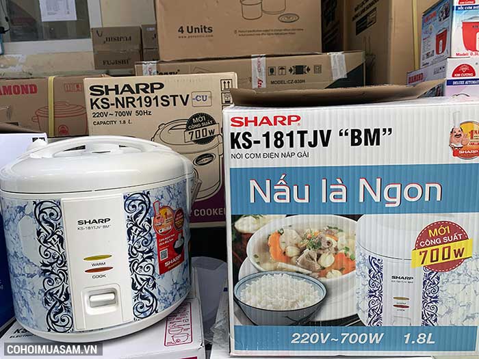 Xả kho nồi cơm điện Sharp KS-181TJV giá từ 445 ngàn - Ảnh 2 Xả kho nồi cơm điện Sharp KS-181TJV giá từ 445 ngàn - Ảnh 2