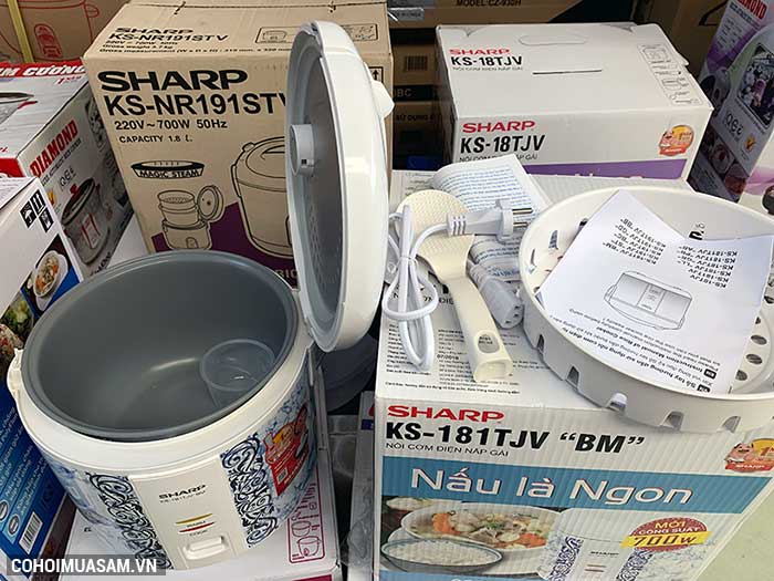 Xả kho nồi cơm điện Sharp KS-181TJV giá từ 445 ngàn - Ảnh 3 Xả kho nồi cơm điện Sharp KS-181TJV giá từ 445 ngàn - Ảnh 3